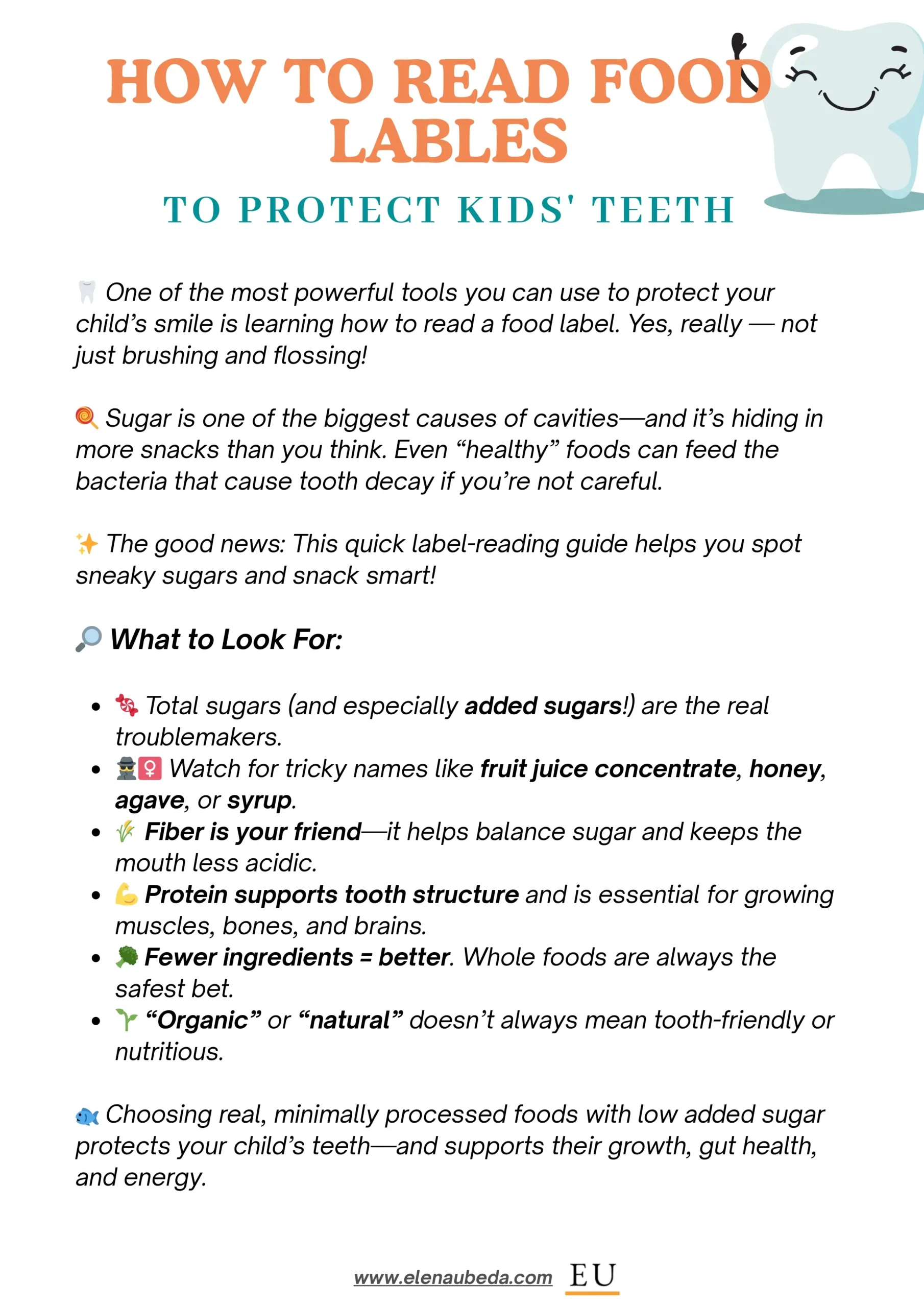 how to read food lables to protect kids teeth elena ubeda page 0001