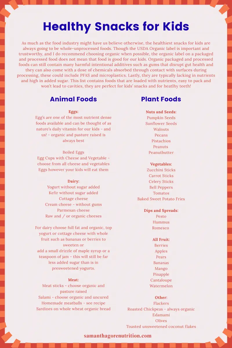 healthy snacks for kids